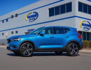 Volvo-suv-blue-in-front-of-Gold-Coast-Auto-Body-Goose-Island-Chicago